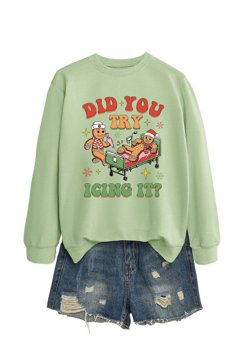 CWTBLL01331_FUNNY CHRISTMAS GRAPHIC LONG SLEEVE SWEATSHIRT