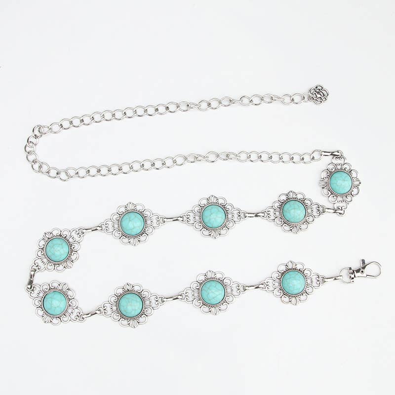 Fashionable and versatile patterned waist chain