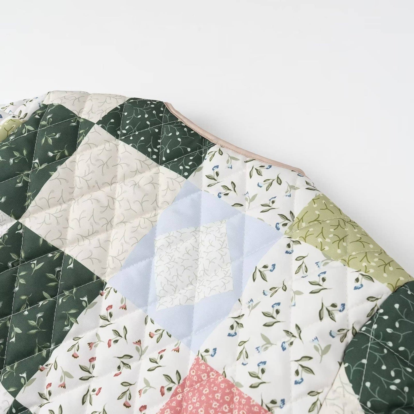 Fashionable printed loose quilted cotton jacket