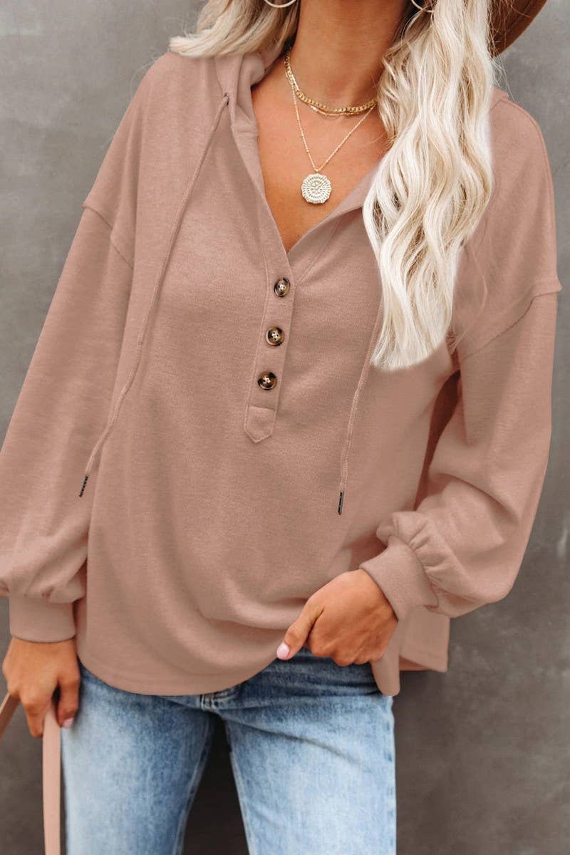 CWOHOL0615_CASUAL LOOSE SOLID COLOR HOODIE SWEATSHIRT