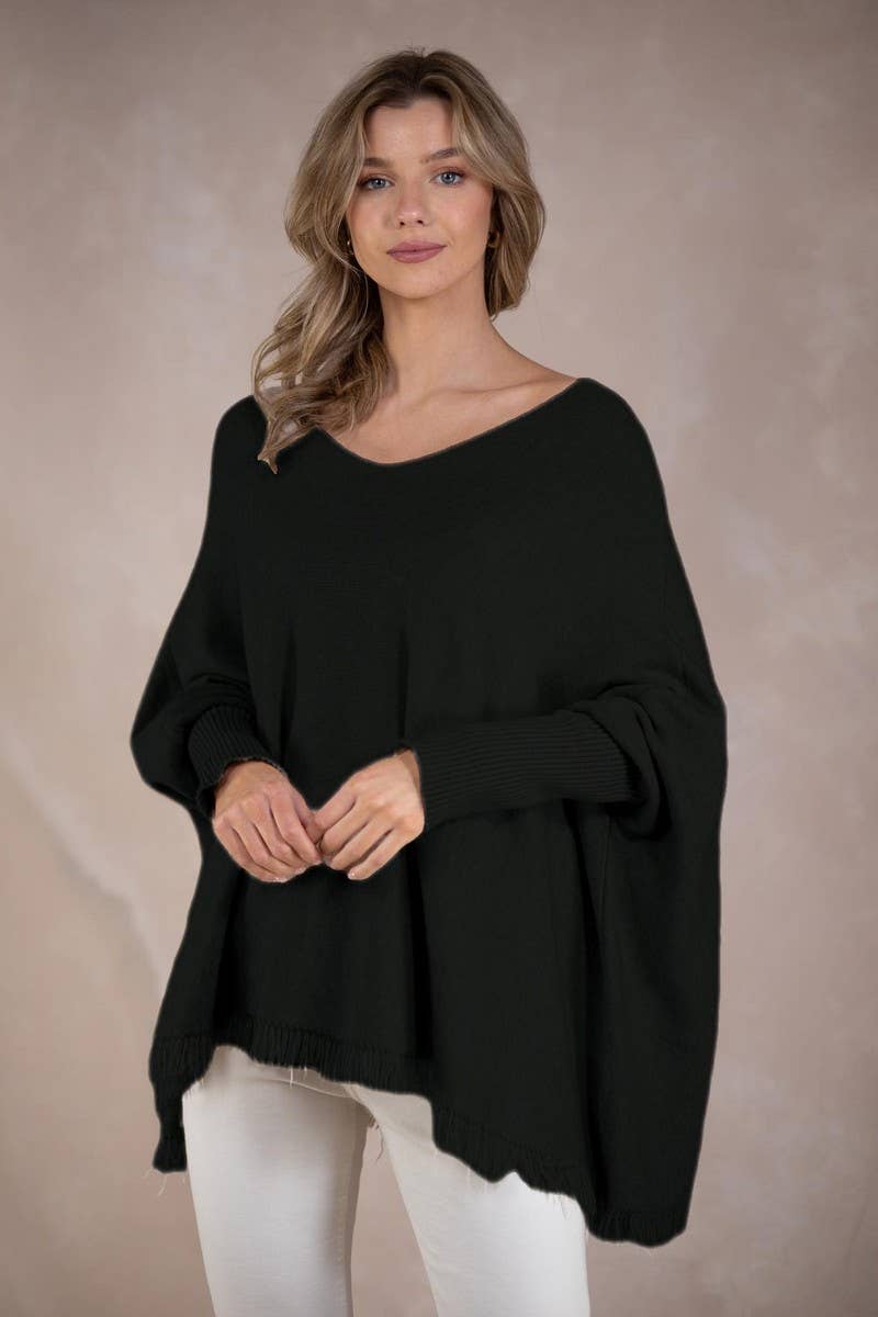 CWOSWL6957_SOLID OFF SHOULDER LOOSE KNIT PULLOVER SWEATER