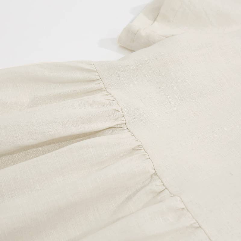 ARTSY COTTON AND LINEN DRESS