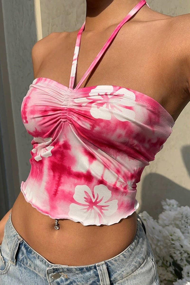 CWTTSL0475_SUMMER SEXY TIE-DYE HALTER TOP