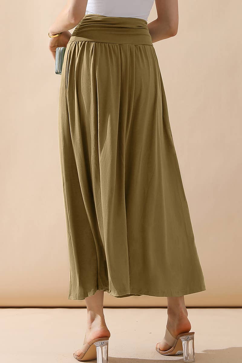 CWBLS116_CASUAL LONG LENGTH MAXI STYLE WAIST LIGHT SKIRT