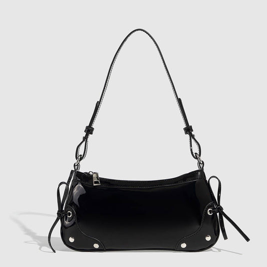Solid Bowknot Shoulder Bag for Women_CWAB5683