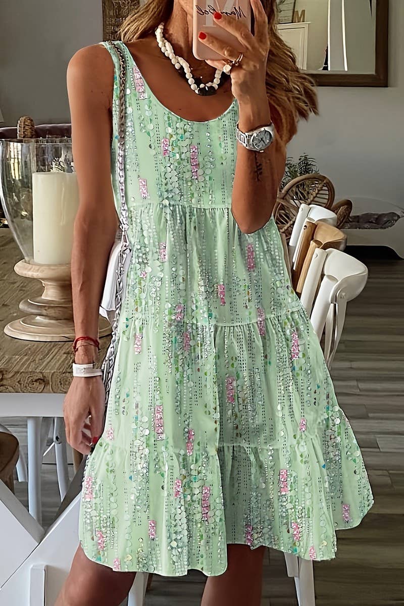 CWDHL0959_CASUAL FASHION SLEEVELESS MIDI DRESS