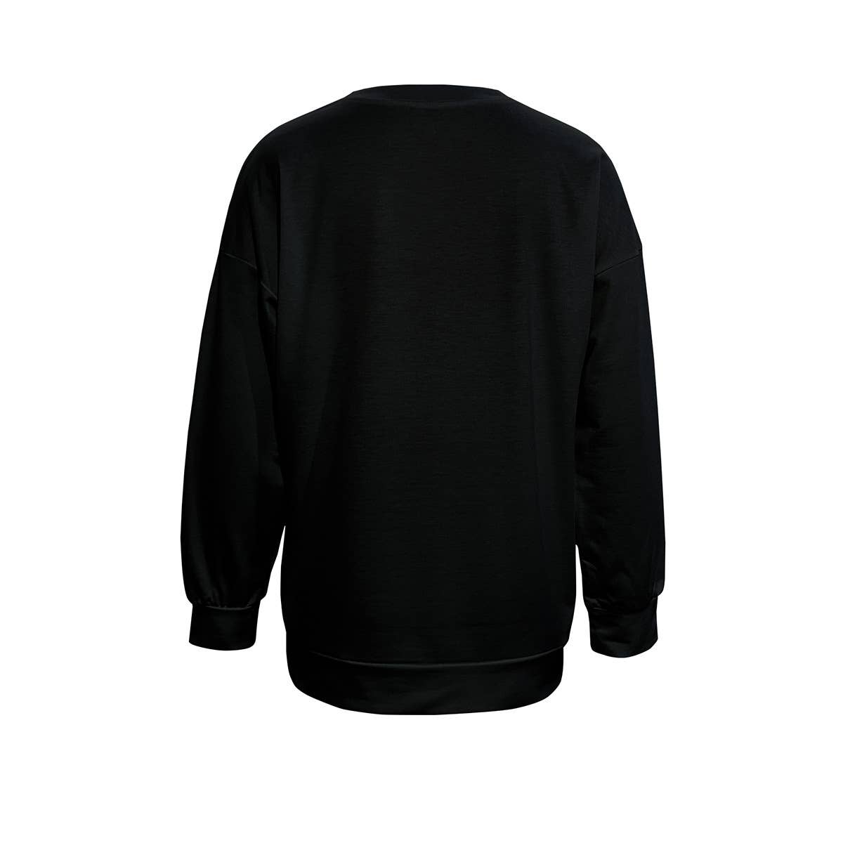 CREW-NECK LIP PRINT LONG-SLEEVED BAGGY HOODIE