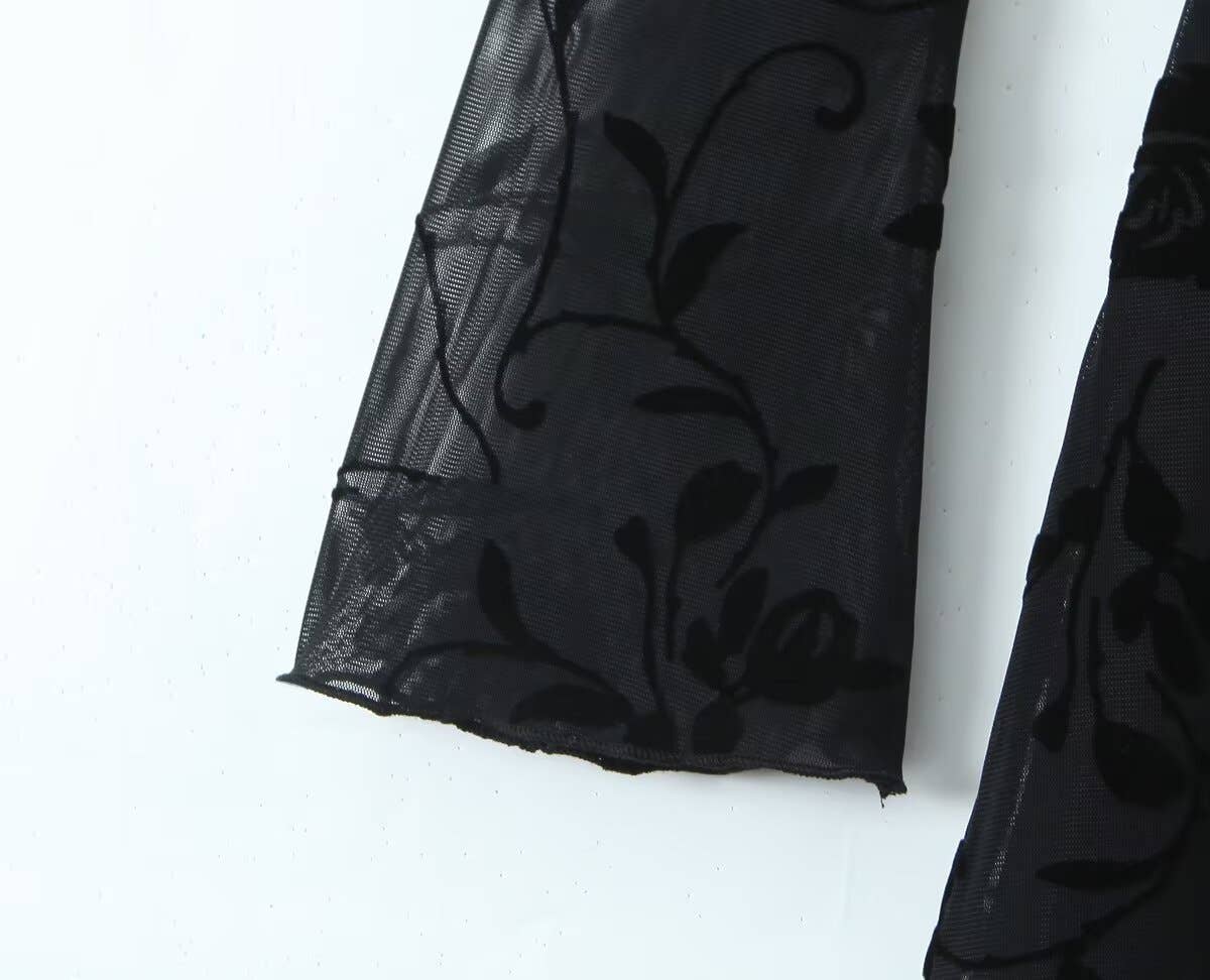 Fashionable slimming velvet V-neck short dress