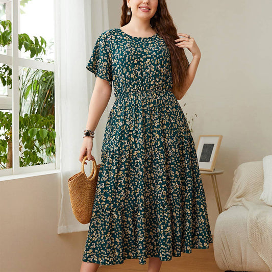 2025 Loose Floral Dress – Plus Size Casual Fit_CWDMD5961
