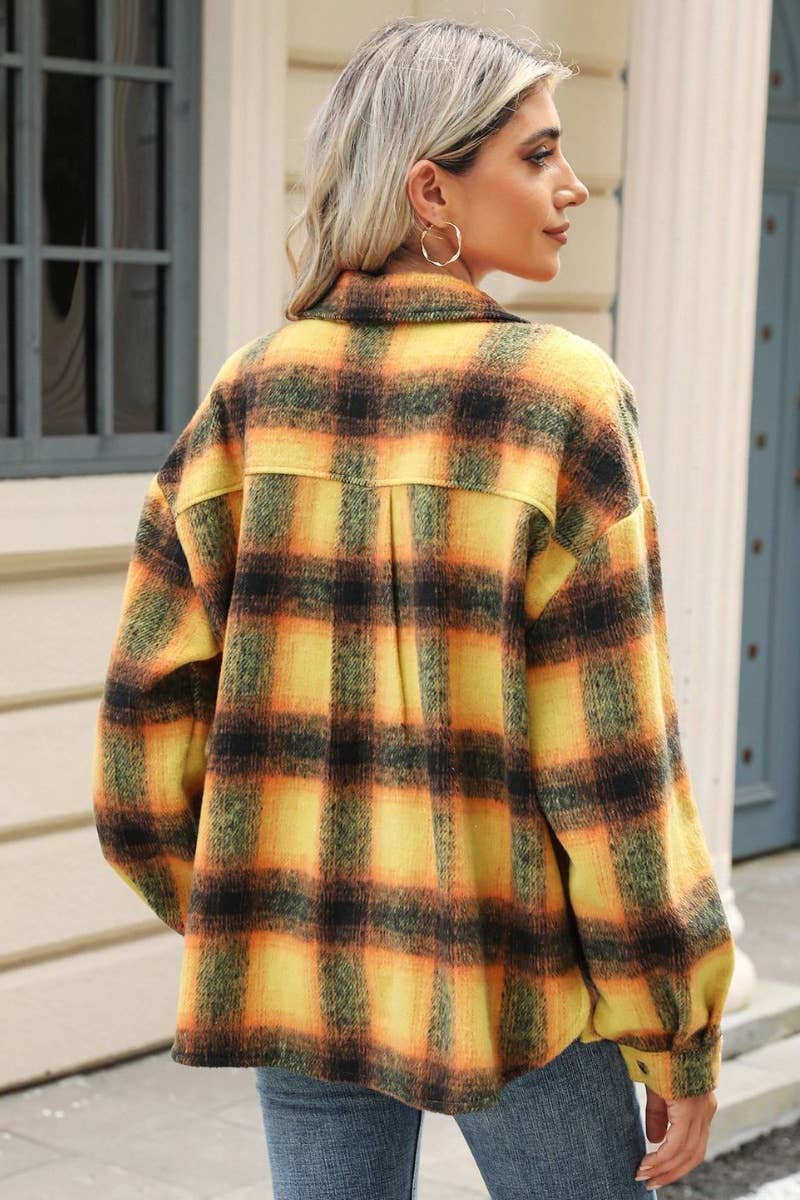 CWTSTL1708_AUTUMN LOOSE LONG-SLEEVED WOOLEN SHIRT JACKET