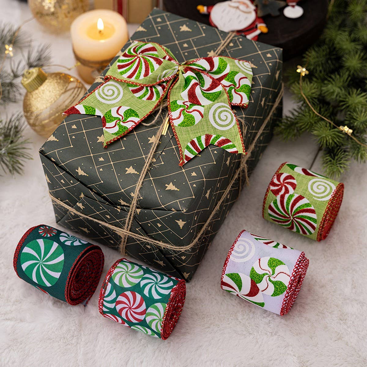 CWMM10204_CHRISTMAS  RIBBON GIFT WRAP DIY BOWS