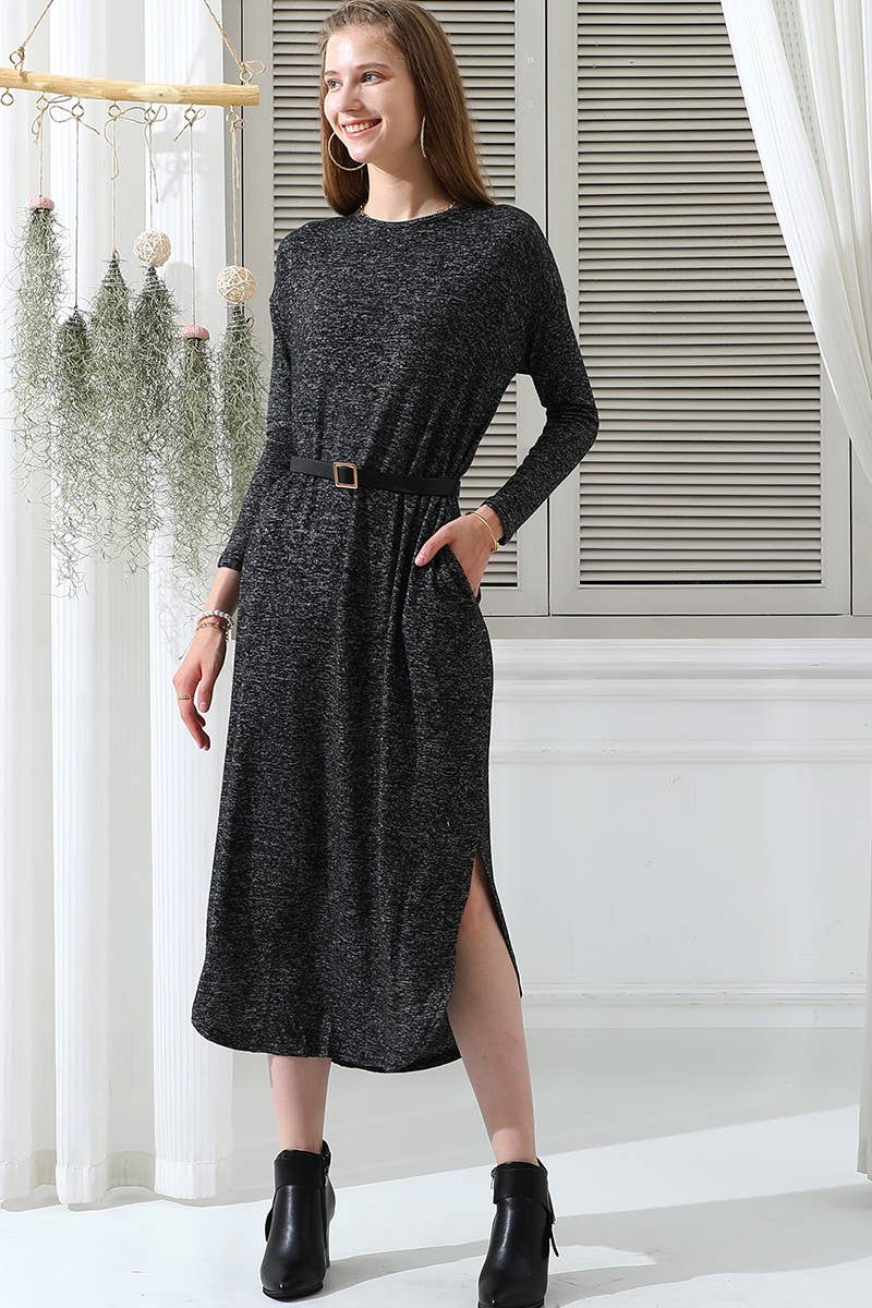 CWDMD823-P_SOFT AND WARM R NECK SWEATER KNIT TUNIC DRESS