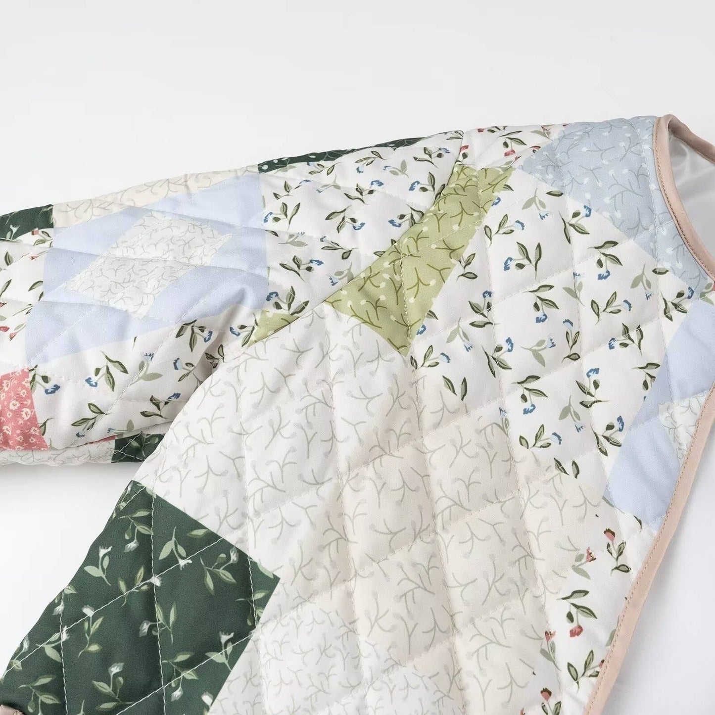 Fashionable printed loose quilted cotton jacket