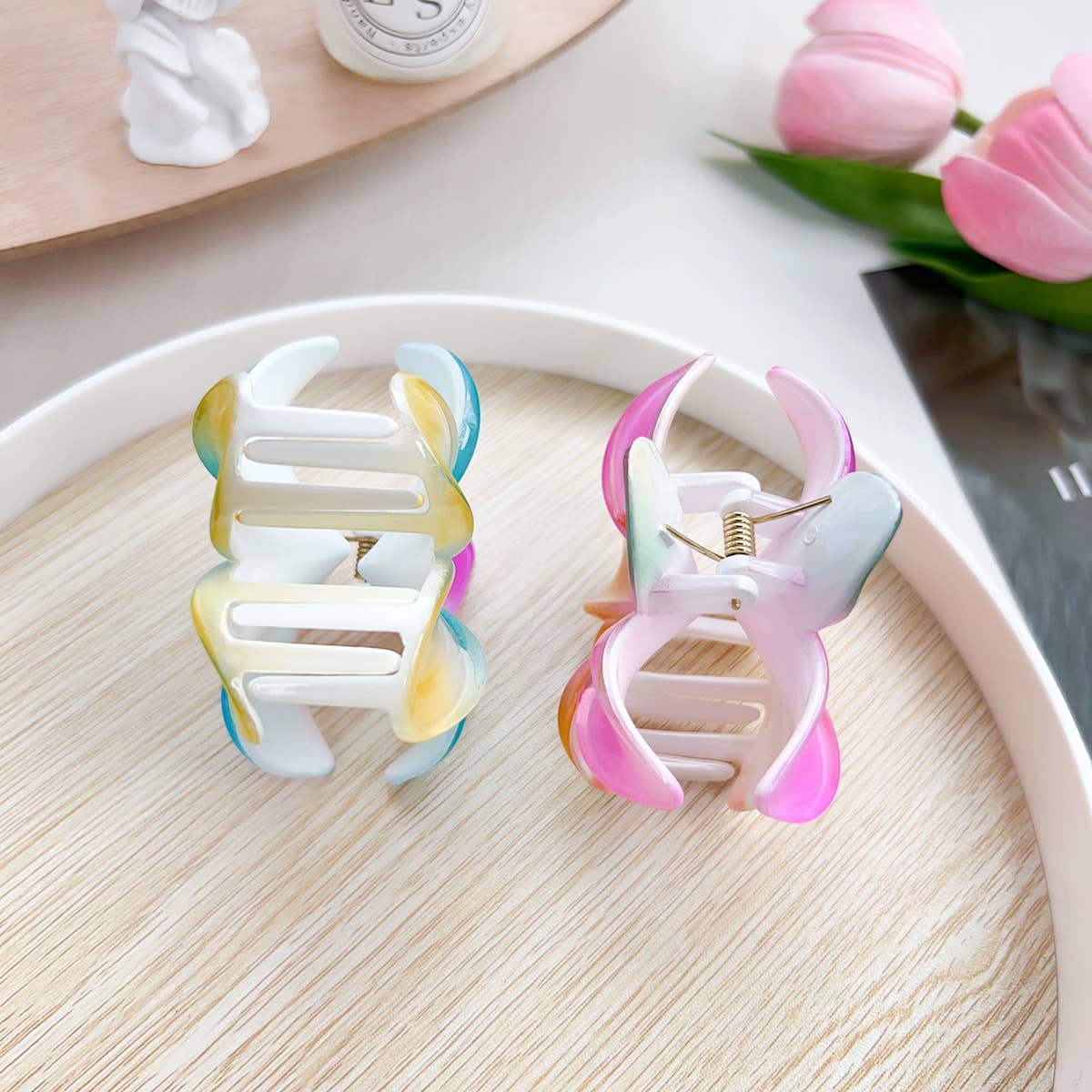 Colorful high-end floral hairpin clipper