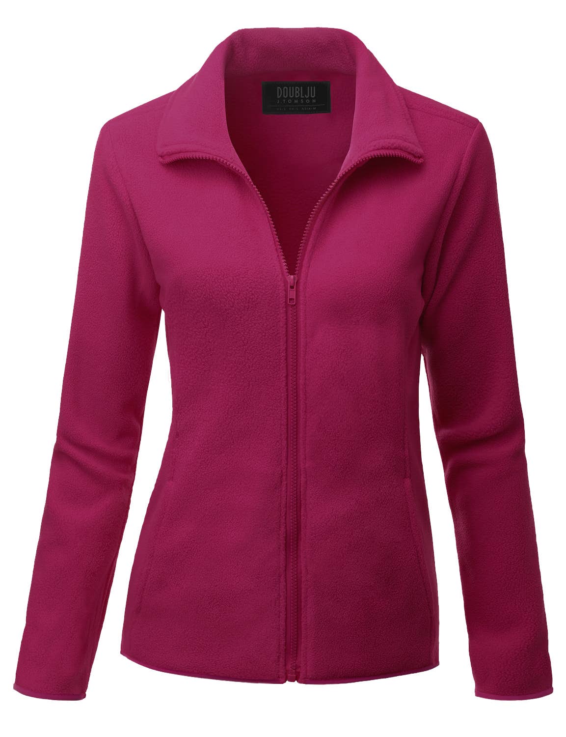CWOJA693_Long Sleeve Full-Zip Thermal Basic Fleece Jacket