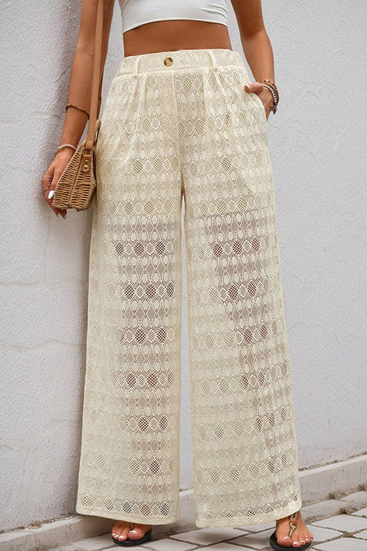 CWBLP1635_HIGH WAIST SEE-THROUGH LACE WIDE LEG PANTS