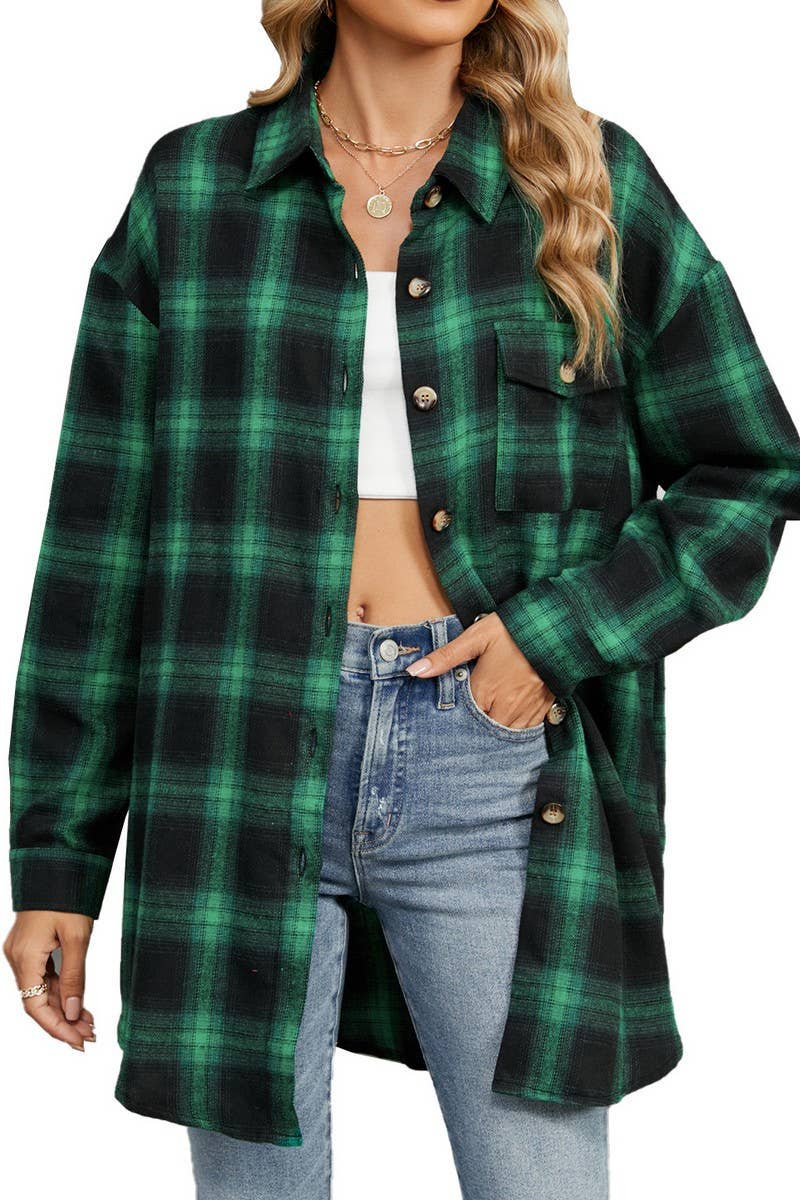 CWOCO0474_LAPEL BRUSHED STRIPE LONG SLEEVE SHIRT COAT