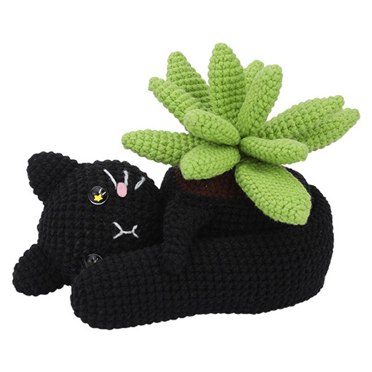 CAT POT PLANT CROCHET NEEDLE MATERIAL PACK_CWMM0817