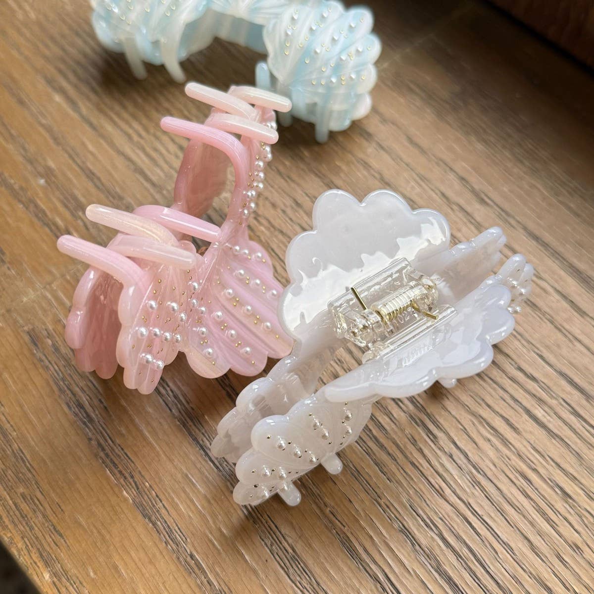 CWAHA4558_NEW PEARL SHELL CUTE SIMPLE HAIRPIN