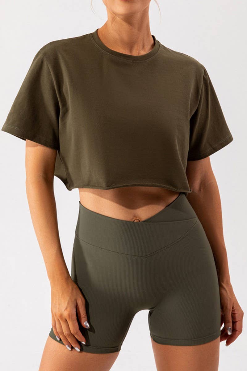 CWTTS1593_CASUAL RUNNING AND FITNESS LOOSE SPORTS T-SHIRT