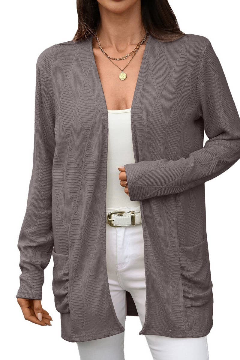 CWOCAL00857_SOLID COLOR LONG-SLEEVED KNITTED CARDIGAN JACKET