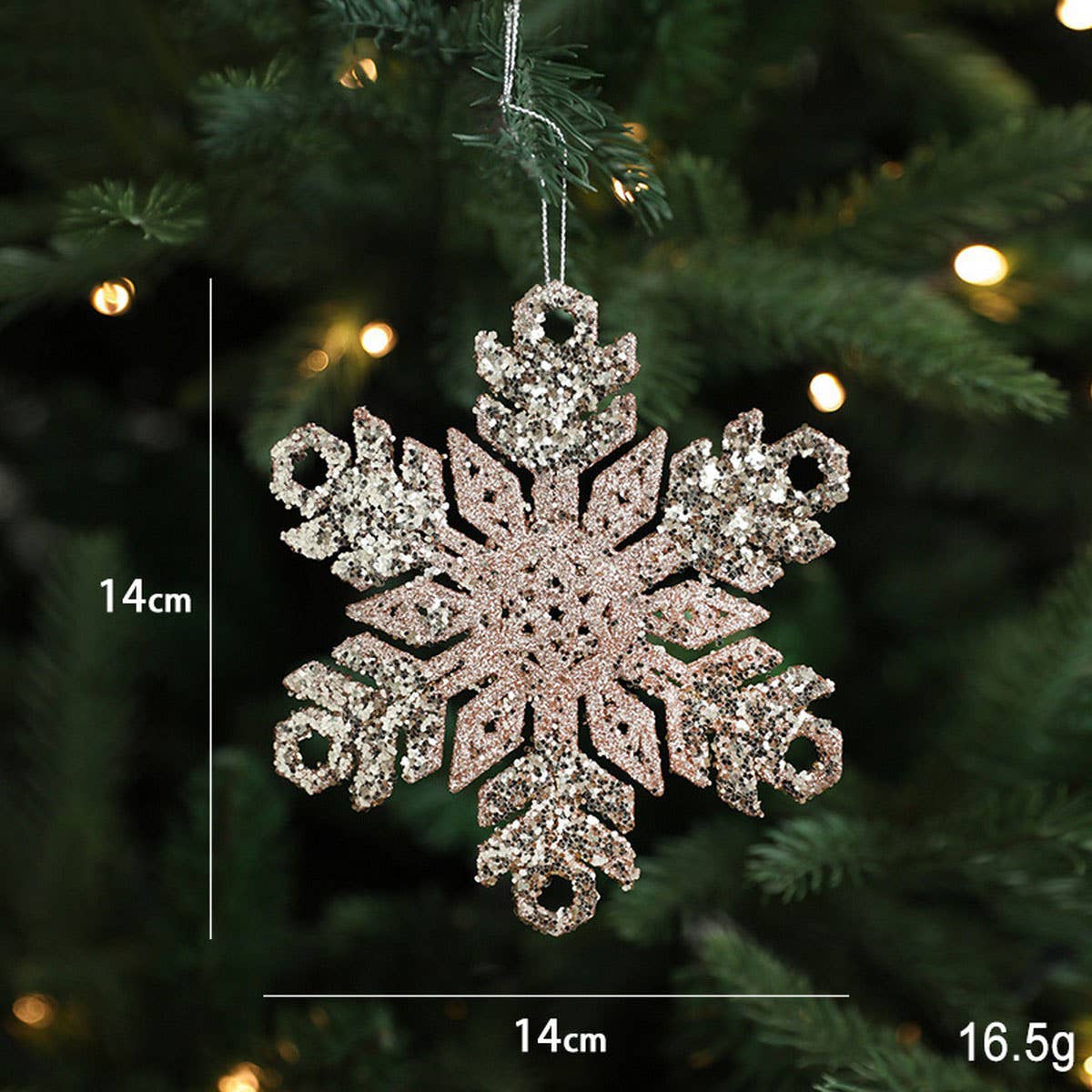Glitter Reindeer House Christmas Tree Ornament