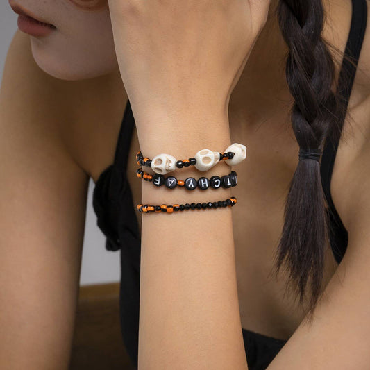 RETRO SWEET COOL STRETCH BEADED BRACELET