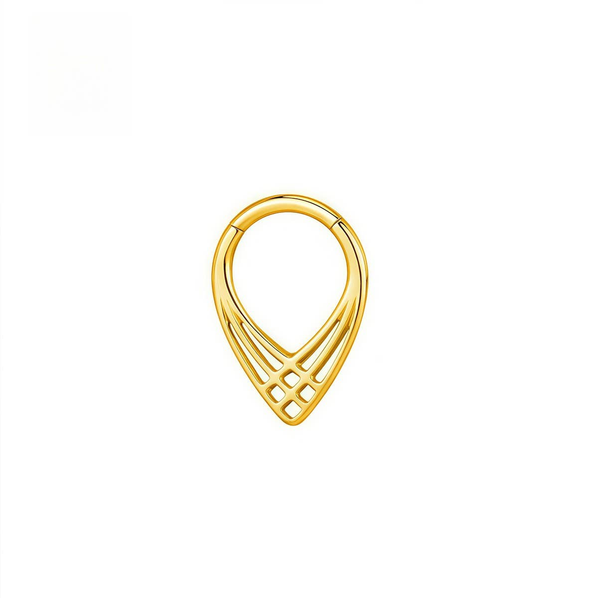 New Punk Polished Steel Teardrop Septum Ring