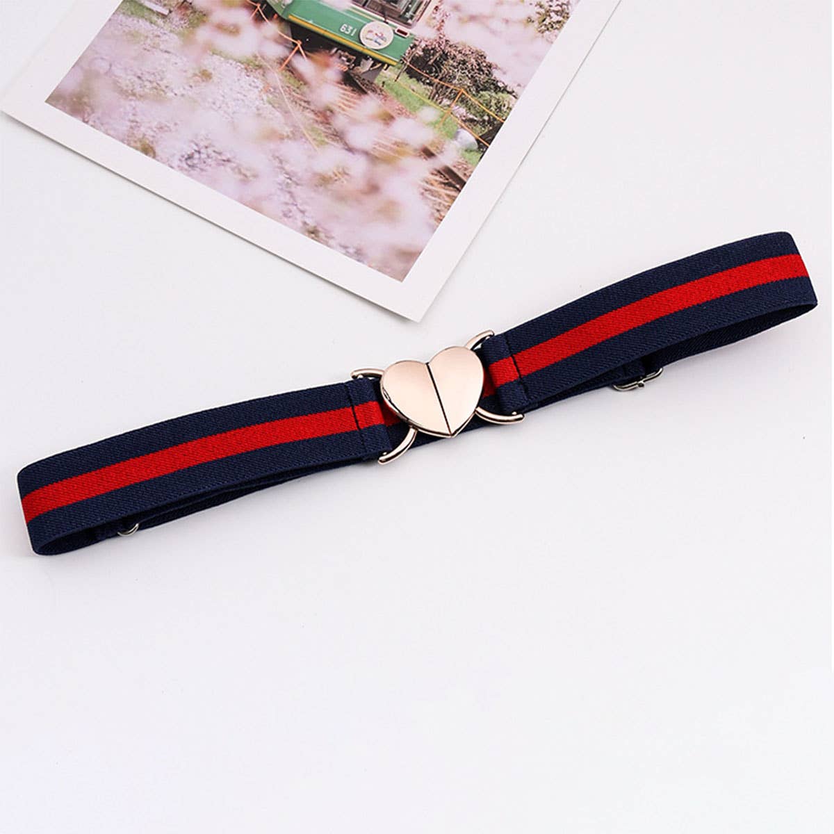 HEART HOOK ELASTIC ADJUSTABLE BRAIDED BELT_CWABE0679