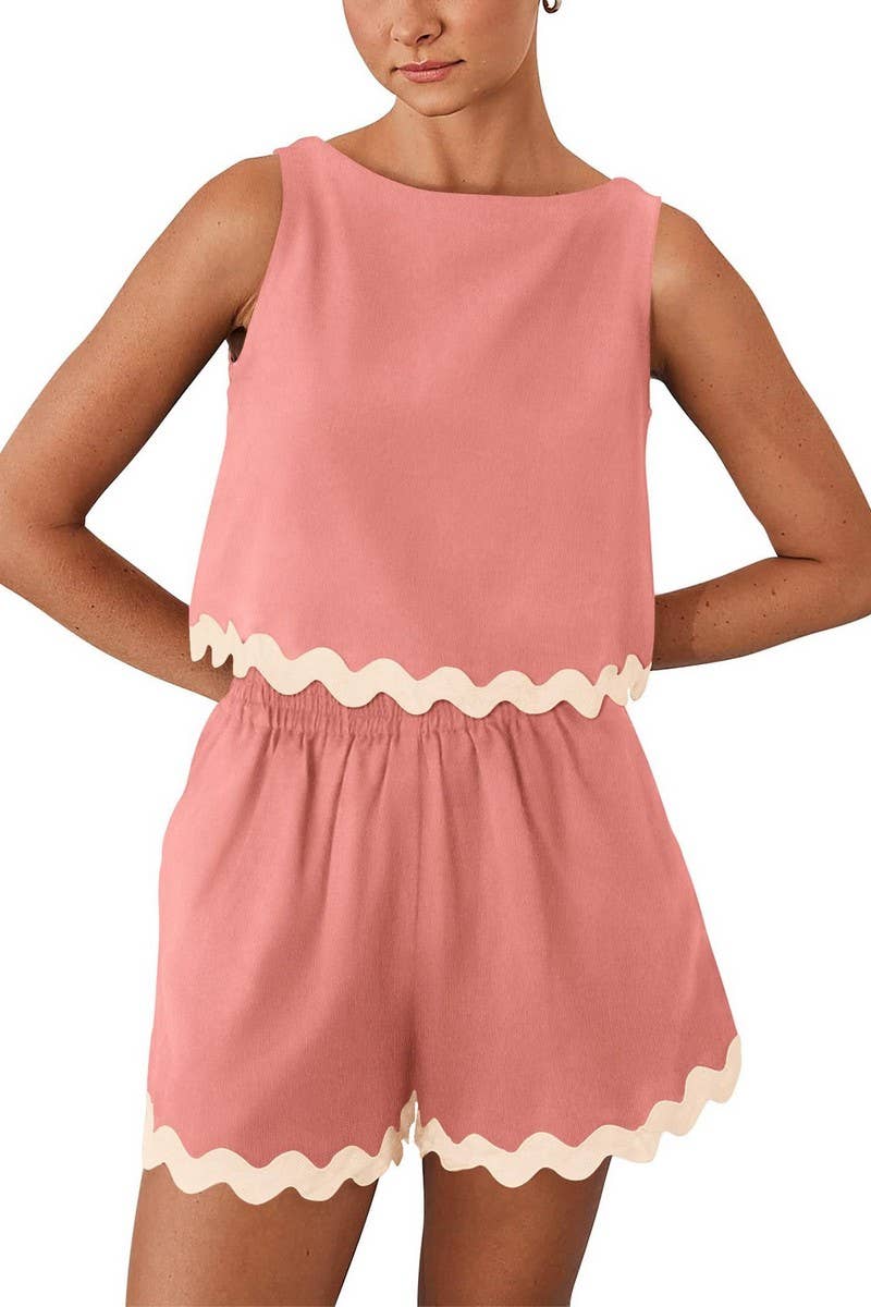 CWSTB0577_ CREW NECK TANK TOP AND SHORTS TWO PIECE SET