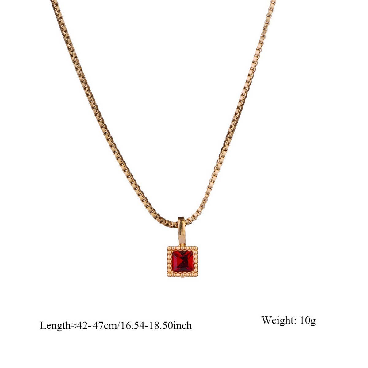 Personalized Steel Monthly Star Stone Necklace_CWMM8844