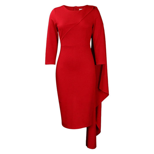 FASHION SOLID COLOR TONGLE PENCIL SKIRT DRESS_CWDMD3681