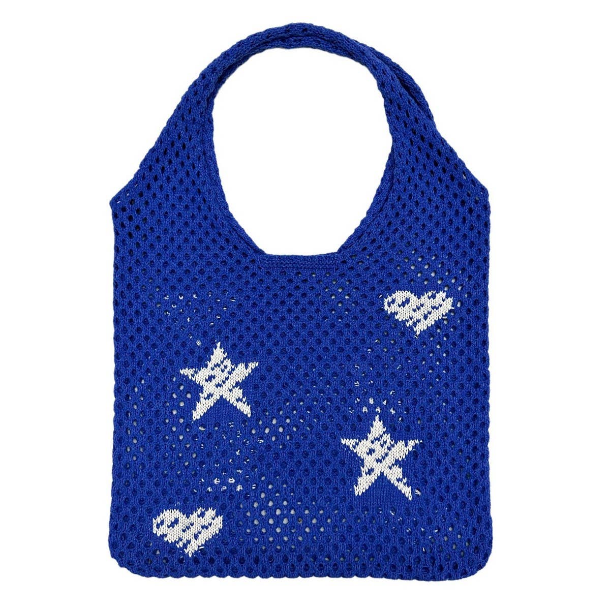 CWAB1957_LOVE STAR PRINTED KNITTED BAG
