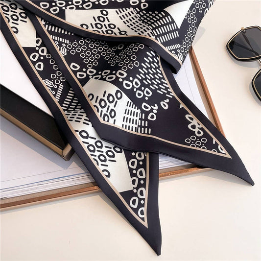 THIN AND NARROW FASHION DECORATIVE SILK HEADSCARF