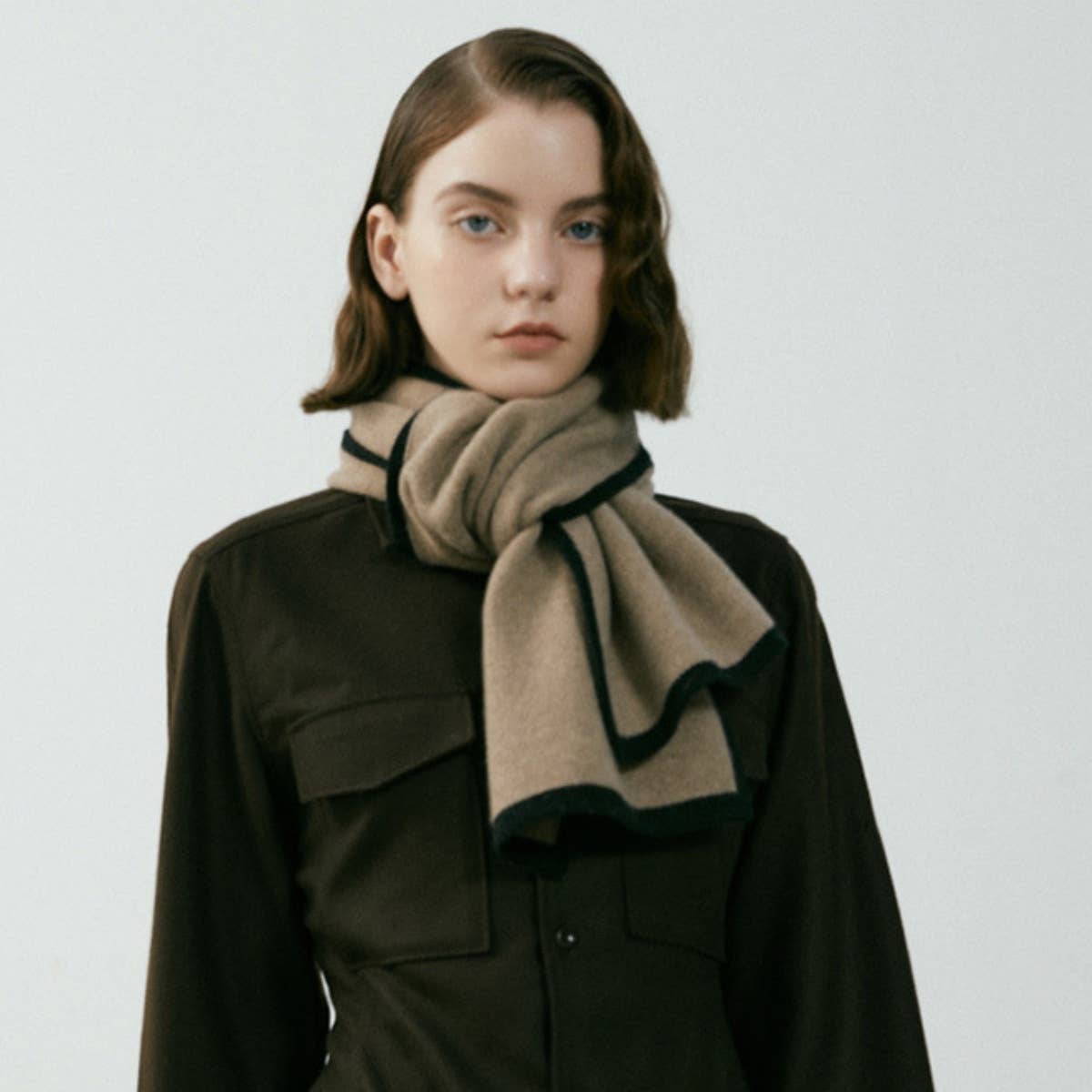 CWASC1607_WINTER FASHION PATCHWORK SCARF WARM SMALL NECK