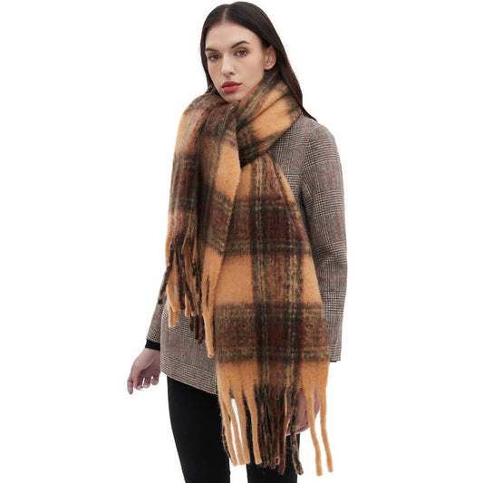 Coffee Melange Scarf ? Thick Winter Shawl Wrap