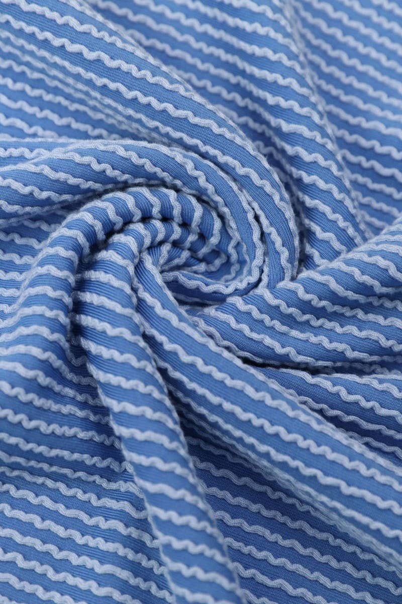 CWDSD7253_CONTRAST COLOR TWISTED RUFFLE SLEEVE MIDI DRESS