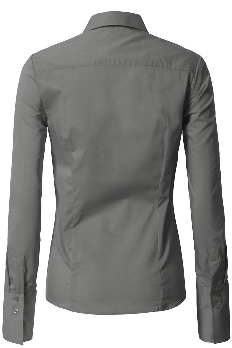 CWTDSL028_Button Down Long Sleeve Collared Shirts