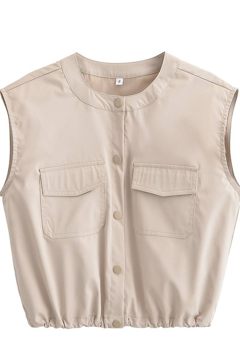 CWSBSSL0141_VEST+SKIRT COMFORTABLE CASUAL WORKWEAR SUIT