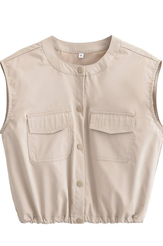 CWSBSSL0141_VEST+SKIRT COMFORTABLE CASUAL WORKWEAR SUIT