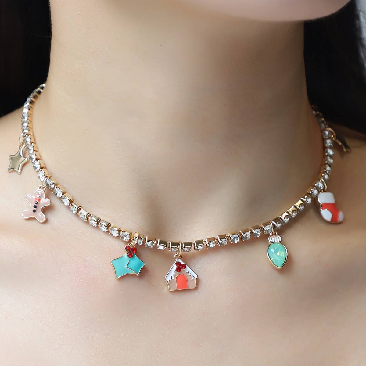 CHRISTMAS COLLECTION NECKLACE AND EARRING SET