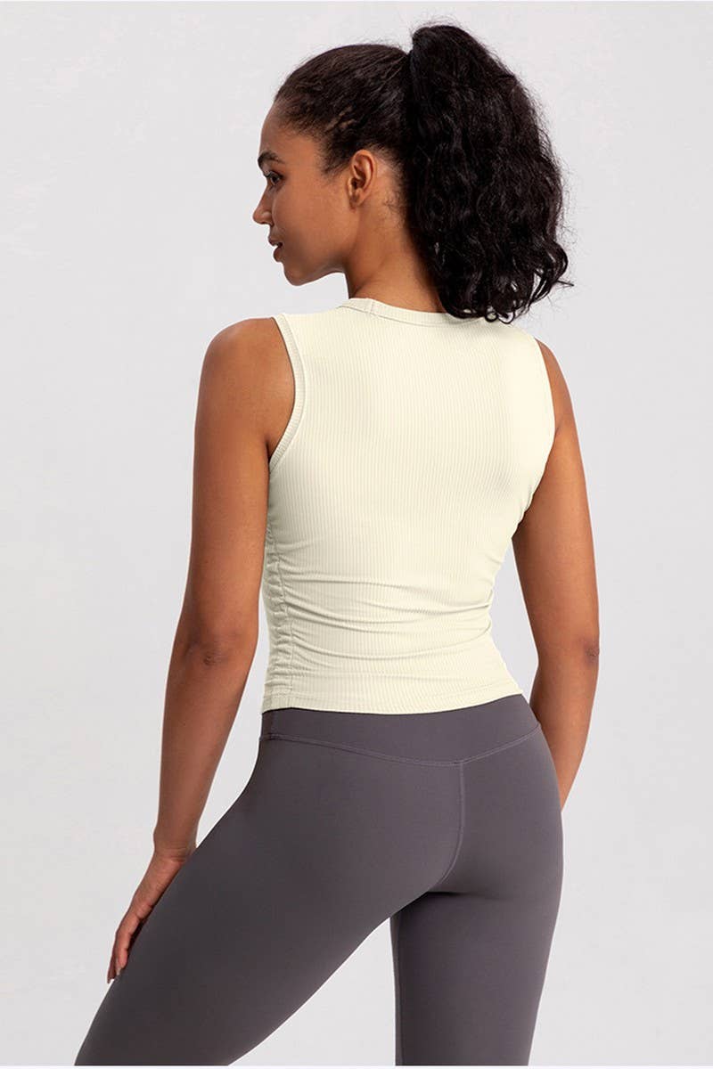 CWTBLSL0581_SOLID COLOR SPORTS FITNESS RUNNING VEST