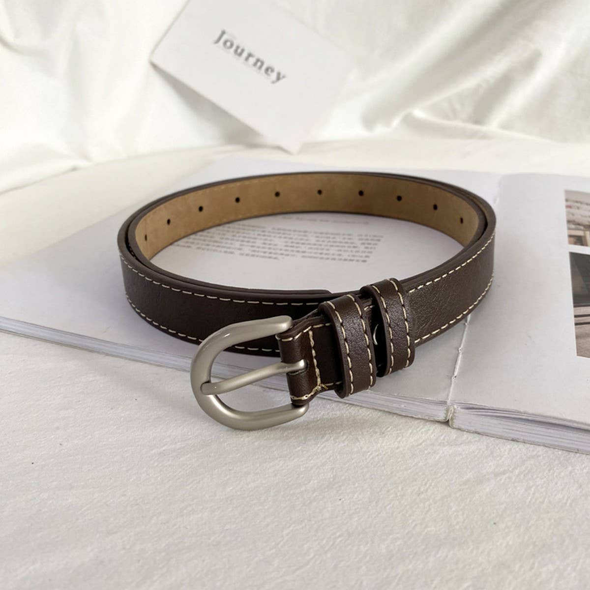 VINTAGE SILVER BUCKLE LADIES ALL-MATCH BELT_CWABE0664