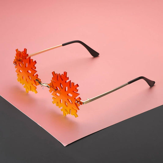 PERSONALIZED SNOWFLAKE LENS FRAMELESS SUNGLASSES_CWASG0682