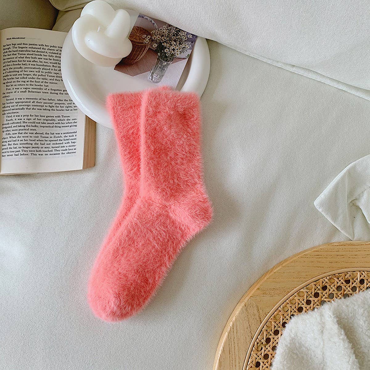 NEW AUTUMN AND WINTER CANDY COLOR THICK SOCKS