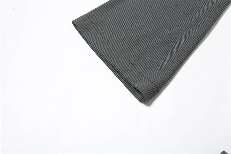 Bell Sleeve Crop Top & High Waist Flare Pants Set