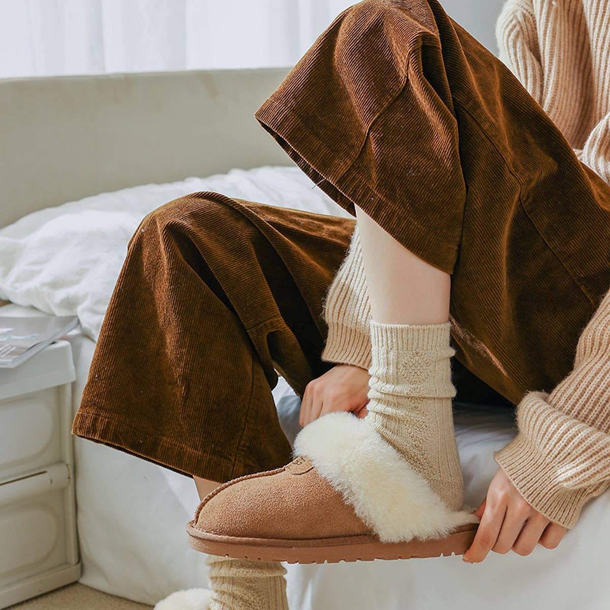WOMEN'S WOOL SOCKS WARM WOMEN'S MID-CALF SOCKS