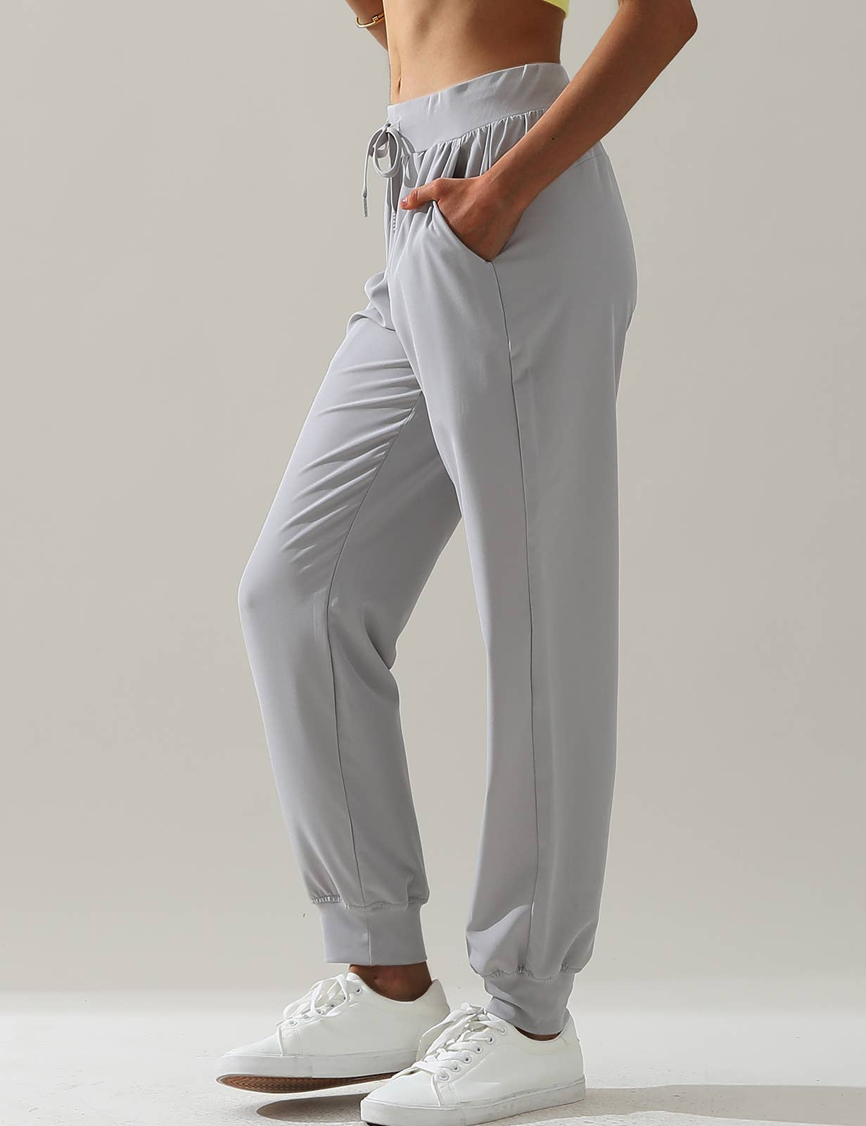 CWBLP423_Elastic Band Waist With Side Pocket Pants