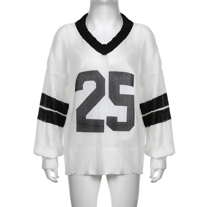 CUT-OUT V-NECK LOOSE AND LAZY CASUAL TOP