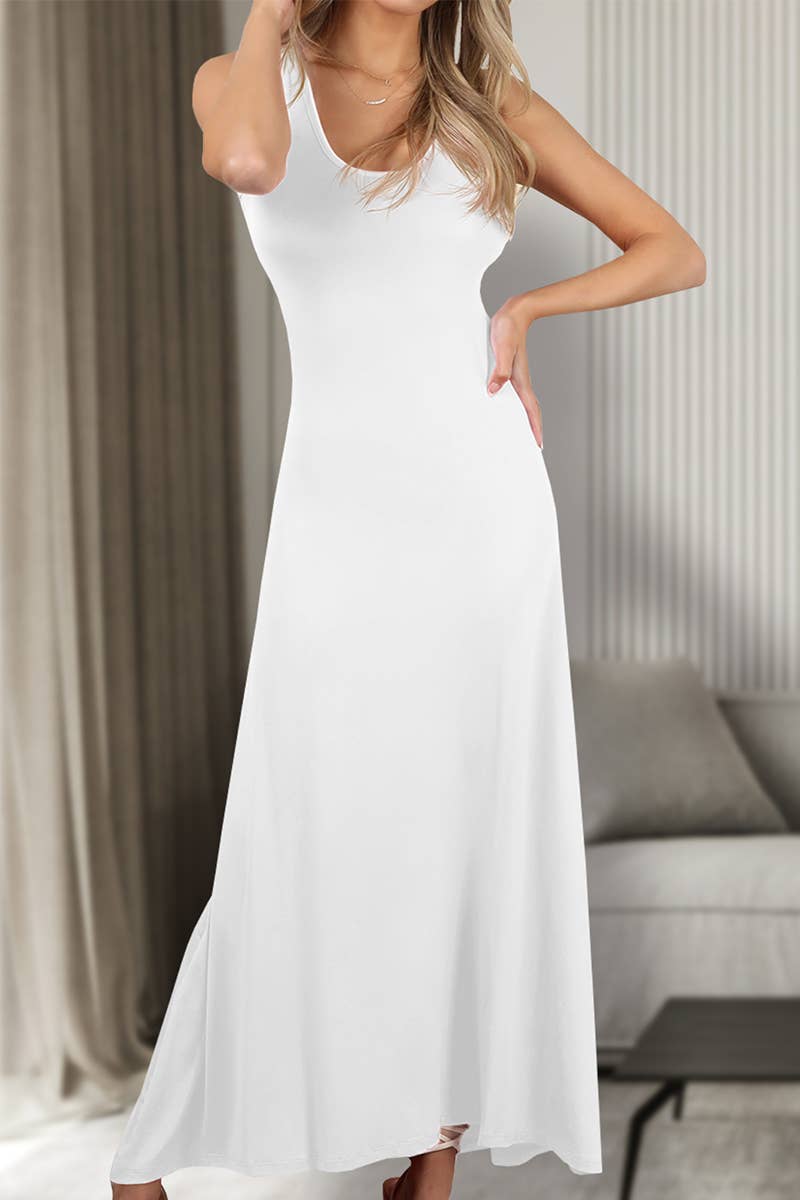AWDMD281-P_SLEEVELESS TANK TOP STYLE MAXI DRESS